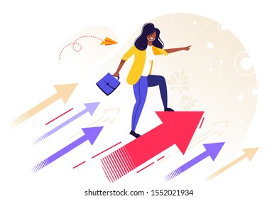 The Manager. Concept business vector illustration. Leadership, Successful, Achievement.