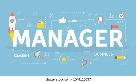 Manager concept illustration. Idea of a leader.