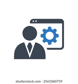 Manager Configuration Tools Icon On White Background