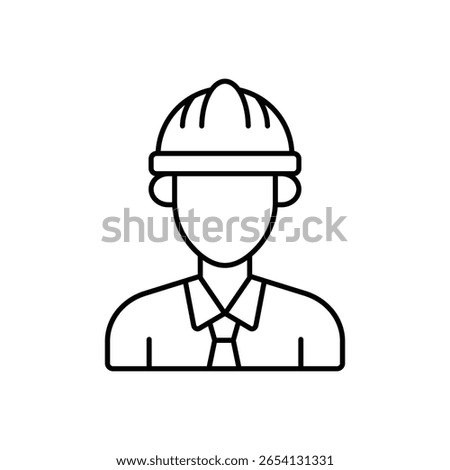 Manager Construction Project Leader Line Icon