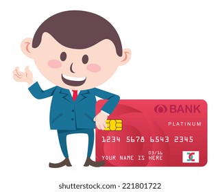 manager with credit card