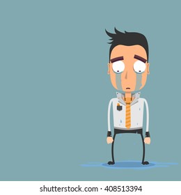 Manager crying