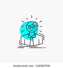 Manager, Employee, Doctor, Person, Business Man Line Icon