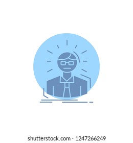 Manager, Employee, Doctor, Person, Business Man Glyph Icon.