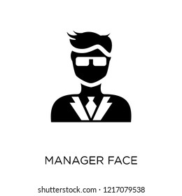 Manager face icon. Manager face symbol design from People collection. Simple element vector illustration on white background.