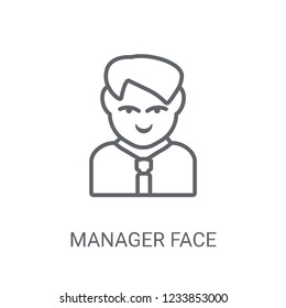 Manager face icon. Trendy Manager face logo concept on white background from People collection. Suitable for use on web apps, mobile apps and print media.