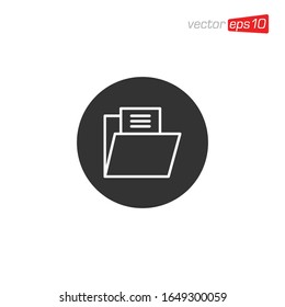 Manager File Icon Symbol Design Vector