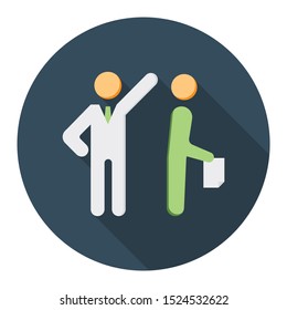 Manager Firing the Employee Sadness, Human Resource Flat Vector Icon