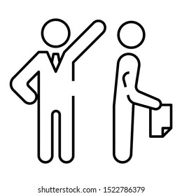 Manager Firing an Employee Vector Icon Concept