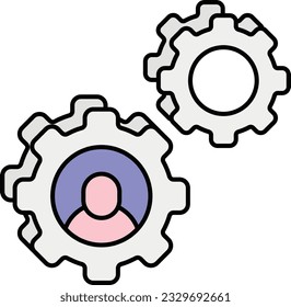 A manager flat outline icon design
