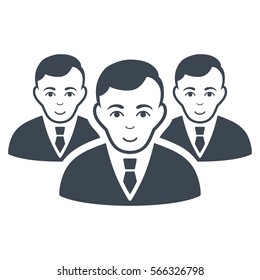 Manager Group vector icon. Flat smooth blue symbol. Pictogram is isolated on a white background. Designed for web and software interfaces.