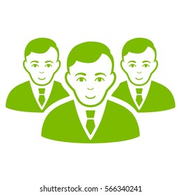 Manager Group vector icon. Flat eco green symbol. Pictogram is isolated on a white background. Designed for web and software interfaces.