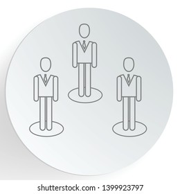 Manager Group vector icon. Style is flat graphic symbol, black color, white background.