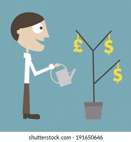 Manager grows a money plant