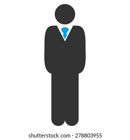 Manager icon from Business Bicolor Set. This isolated flat symbol uses modern corporation light blue and gray colors.