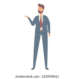 Manager icon cartoon vector. Commercial director. Business office