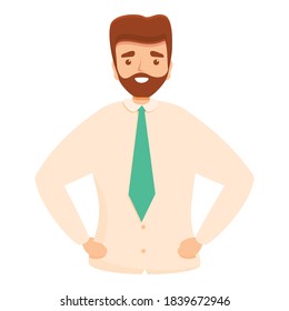 Manager icon. Cartoon of manager vector icon for web design isolated on white background