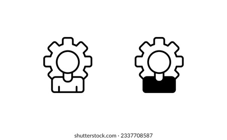 Diseño de icono de Manager con ilustración de fondo blanco