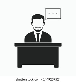 Manager Icon. Flat style vector EPS.
