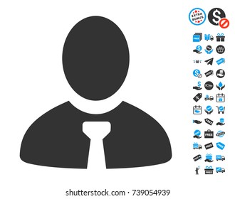 Manager icon with free bonus images. Vector illustration style is flat iconic symbols.