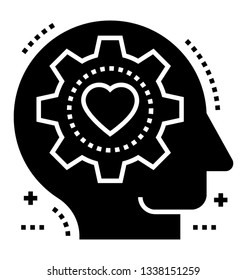Manager icon in glyph vector 