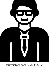 Manager Icon Glyph Vector Illustration