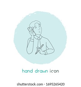 Manager icon line element. Vector illustration of manager icon line isolated on clean background for your web mobile app logo design.