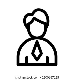 Managersymbol oder Logo einzeln auf Zeichen, Vektorgrafik - hochwertige Vektorsymbole mit schwarzem Hintergrund
