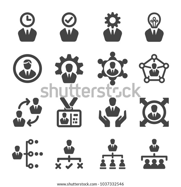 Manager Icon Set Stock Vector (Royalty Free) 1037332546 | Shutterstock