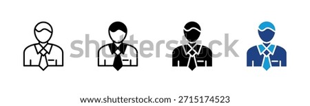 Manager icon set multiple style collection
