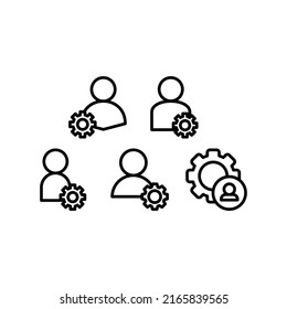 Manager Icon Set Vector Symbol Design Illustration
