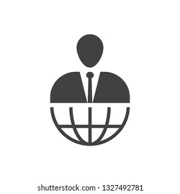 Manager icon. Simple office illustration element. Vector symbol design from bussiness collection. Can be used in web and mobile. - Vektör