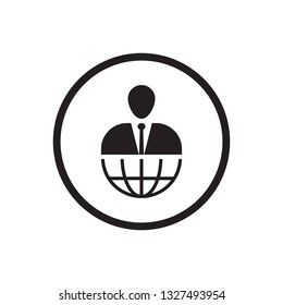 Manager icon. Simple office illustration element. Vector symbol design from bussiness collection. Can be used in web and mobile. - Vektör