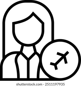 manager icon. Thin linear style design isolated on white background