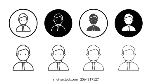 Manager icon Thin outline art symbol