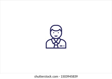 Manager icon in trendy flat style isolated on white background vector illustration