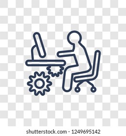 IT Manager icon. Trendy linear IT Manager logo concept on transparent background from Professions collection