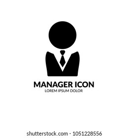 Manager icon vector.Can be used as icon or logo for websites, applications, mobile and UI design, vector illustration