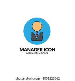 Manager icon vector.Can be used as icon or logo for websites, applications, mobile and UI design, vector illustration