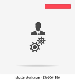 Manager icon. Vector concept illustration for design.