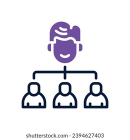 icono del gestor. icono de doble tono vectorial para tu sitio web, móvil, presentación y diseño de logotipo.