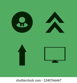 manager icon. manager vector icons set monitor, businessman and up arrow