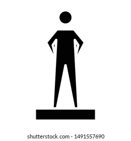 Manager Icon, Vector Illustration, Business Glyph