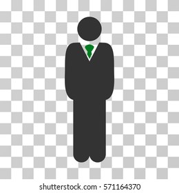 Manager icon. Vector illustration style is flat iconic bicolor symbol, green and gray colors, transparent background. Designed for web and software interfaces.