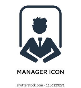 Manager icon vector isolated on white background, Manager transparent sign