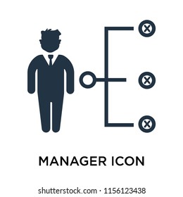 Manager icon vector isolated on white background, Manager transparent sign