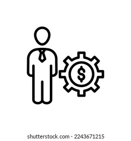 Manager icon in vector. Logotype