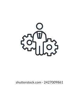 Manager icon. vector.Editable stroke.linear style sign for use web design,logo.Symbol illustration.