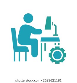 it manager icon. vector.Editable stroke.linear style sign for use web design,logo.Symbol illustration.