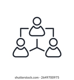 manager icon. vector.Editable stroke.linear style sign for use web design,logo.Symbol illustration.